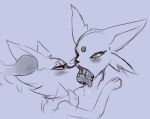  2_girls braixen espeon french_kiss game_freak kissing nintendo pokemon ungulatr yuri 