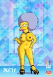  big_breasts high_heels nipples nude patty_bouvier shaved_pussy the_simpsons thighs 