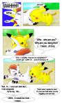  comic crossover curby digimon gomamon pikachu pokemon 