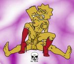  anal bart_simpson boots breast_grab breasts cowgirl_position incest lisa_simpson nude pearls penis pussy sex testicles the_fear the_simpsons wince yellow_skin 