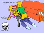  bart_simpson maggie_simpson the_fear the_simpsons yellow_skin 