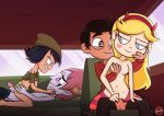  2_girls 2boys black_hair blonde_hair brown_eyes brown_hair janna_ordonia marco_diaz nipples penis sex small_breasts star_butterfly star_vs_the_forces_of_evil tom_lucitor 