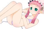  ibara-hime ibarahime kurappii otogi-jushi_akazukin pink_hair pointy_ears swimsuit undressing 
