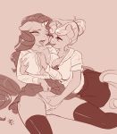 2015 aged_up anthro blush cleavage closed_eyes clothed clothing cutie_mark duo equine female fingering friendship_is_magic furry hair hand_on_breast horn incest legwear lizombie long_hair mammal my_little_pony open_mouth panties rarity_(mlp) saliva saliva_string sibling sisters skirt stockings sweetie_belle_(mlp) tongue tongue_out underwear unicorn 