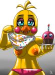  2015 animatronic anthro avian big_breasts bird breasts chica_(fnaf) chicken female five_nights_at_freddy&#039;s five_nights_at_freddy&#039;s_2 looking_at_viewer machine mechanical nipples puffy_nipples robot solo toy_chica video_games virate-chip 