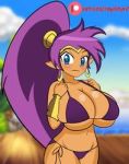  big_breasts brassier breasts game games patreon purple_hair raydonxd shantae shantae_(character) video_games 