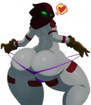  ass clothing femboi femboy gay girly gloves glowing glowing_eyes green_eyes heart hips hood large_ass looking_at_viewer male original round_ass slut solo sssonic2 thick_thighs thong underwear whore wide_hips 