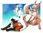 abstract_background ass blush breasts canine fingering furry group group_sex mammal masturbation nipple_suck nipples nude one_eye_closed original pussy sex spazzykoneko sucking threesome white_border