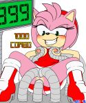  amy_rose anal anal_penetration anthro double_vaginal english_text female furry leaning leaning_back metal_tentacles orichalcum_(artist) penetration smile solo sonic_(series) text vaginal vaginal_penetration 