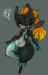  2013 areola big_breasts breasts chubby erect_nipples female hair humanoid imp long_hair midna naughty_face navel nintendo nipples nude orange_hair red_eyes solo the_legend_of_zelda twilight_princess video_games wide_hips wolflance 
