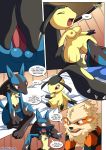  arcanine blush breasts comic lucario lucario&#039;s_gift mawile mew oral_sex penis pokemon pokepornlive testicles 