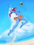 1girl 2d 2d_(artwork) alternate_version_available anthro anthro_only artist_name ass beach blue_body blue_skin bra breasts cap deltarune digital_media_(artwork) ear_fins eye_patch eyepatch feet female_anthro female_only fins fish fish_girl gills gills_on_chest hair hat head_fins long_hair marine monster monster_girl muscle muscular muscular_anthro muscular_female nipple_bulge nipples nipples_visible_through_clothing no_panties non-mammal_breasts painted_nails painted_toenails pointy_nipples ponytail pussy pussy_peek pussy_slip red_hair red_ponytail scars sharp_teeth sky slit_pupils small_bra soles solo_anthro solo_female staerk teeth third-party_source toes twitter twitter_username undertale undertale_(series) undyne video_game_character video_games visor_cap volleyball yellow_sclera yellow_teeth