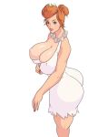  ass big_ass big_breasts breasts clothed jay-marvel lipstick milf orange_hair the_flintstones undressing wilma_flintstone 