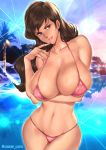 1girl bikini huge_breasts lupin_iii mine_fujiko nipples oyaman_comic
