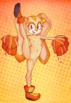  abstract_background ass breasts cream_the_rabbit cub erect_nipples female flat_chested lagomorph mammal navel nipples open_mouth presenting presenting_pussy pussy rabbit smile solo sonic_(series) unknown_artist young 
