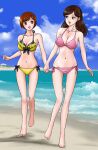  2_girls alluring beach big_breasts bikini hayami_umika hot iwa kaitou_sentai_lupinranger_vs._keisatsu_sentai_patranger myoujin_tsukasa ocean sexy super_sentai voluptuous 