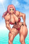  big_breasts bikini breasts elee_(artist) fbb muscle naruto sakura_haruno 