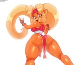  1girl alternate_costume ass big_ass coco_bandicoot cosplay crash_bandicoot_(series) furry impossible_clothes king_of_fighters mai_shiranui revealing_clothes 
