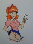  1girl aged_up elizabeth_afton female_only five_nights_at_freddy&#039;s five_nights_at_freddy&#039;s:_sister_location green_eyes ice_cream omegamax_pero_horny. orange_hair panties panties_down pussy tagme upskirt 