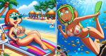  bikini breasts cameltoe erect_nipples family_guy lois_griffin normal9648 pubic_hair see-through_top thighs 