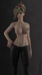  1girl 1girl 1girl 3d abs areola big_breasts blender_(software) breasts female_only high_resolution mavixtious mercy_(overwatch) muscle nipples overwatch 