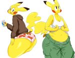  1girl anthro ass big_ass big_thighs breasts clothing huge_ass mammal nintendo panties pikachu pokemon sunibee underwear video_games wide_hips 