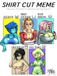  adora avatar:_the_last_airbender big_breasts bikini_top blonde_hair blue_hair boob_window chromatic_aberration fizzyrox_(artist) fluttershy_(mlp) lapis_lazuli_(steven_universe) looking_at_viewer my_little_pony my_little_pony_friendship_is_magic one-piece_swimsuit peridot_(steven_universe) she-ra_and_the_princesses_of_power shirt_cut_meme sideboob steven_universe toph_bei_fong transparent_clothing under_boob wet_clothes wet_shirt 