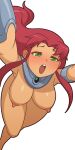  1girl big_breasts color colored female_focus female_only koriand&#039;r manyakis nude_female solo_female solo_focus starfire teen_titans 