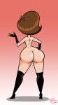  1girl ass big_ass clothing curvy dat_ass disney elastigirl footwear handwear helen_parr huge_ass human medium_breasts milf mostly_nude naughtymex nude partially_clothed pixar solo_female the_incredibles thick_thighs wide_hips 