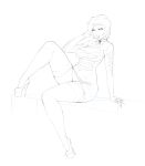  1girl breasts cleavage high_heels legoman lm_(legoman) stockings 