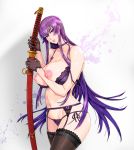  fei_(maidoll) highschool_of_the_dead katana lingerie sword tagme weapon 