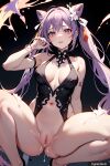 ai ai_generated aiart anime dripping genshin_impact keqing_(genshin_impact) nude purple_hair pussy trynectar.ai