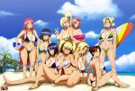 9girls arms arms_crossed ass auburn_hair back bangs bare_back bare_feet bare_shoulders barefeet beach beach_ball belly bent_down bent_over big_breasts big_chest bikini blonde blonde_hair blue_eyes blue_hair blue_sky blush breasts brown_eyes brown_hair bun cheeks chest chin cleavage clouds crossed_arms cyberunique double_buns elbows eyebrows feet female_only females fingernails fingers forehead forehead_mark full_body gender_swap genderswap gigantic_breasts girls green_eyes hair hair_over_one_eye hair_tie hand_on_breast hand_on_hair hand_on_knee hand_on_leg hands hinata_hyuuga huge_breasts ino_yamanaka knees kushina_uzumaki large_breasts legs lips lipstick long_hair looking_at_viewer medium_breasts multiple_females multiple_girls naruko naruto naruto_shippuden naruto_uzumaki naughty_face navel neck ocean one_eye_closed one_eye_open palm_trees pink_hair ponytail purple_hair quad_tails quadtails red_hair redhead sakura_haruno sand sea shizune short_hair shoulders sky spiked_hair spiky_hair stomach surfboard tan tanned temari tenten thick_thighs thighs toenails toes tsunade twin_tails twintails v very_long_hair wide_hips women