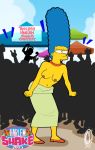  breasts dancing gif marge_simpson nipples the_simpsons yellow_skin 