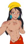 bare_chest black_hair disney emperor_kuzco femboy headress lautaro shirtless the_emperor&#039;s_new_groove yaoi