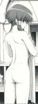 1girl aria_(manga) ass back from_behind kirishima_satoshi looking_back mizunashi_akari monochrome nude solo