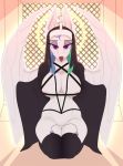  1girl 1girl absurd_res anthro bdsm bondage bound breasts chapaevv clothing cross digital_media_(artwork) feathers friendship_is_magic furry hair high_res looking_at_viewer my_little_pony nun open_mouth patreon princess_celestia_(mlp) sex_toy vibrator wings 