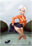  1girl giant ginormica monsters_vs_aliens non-nude stockings susan_murphy white_hair 
