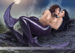  2011 2girls female female_only frans_mensink kissing mermaid multiple_girls yuri 