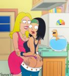  american_dad ass_grab big_breasts breasts francine_smith hayley_smith incest kitchen klaus_heissler looking_back mother_&amp;_daughter mother_and_daughter pants_down yaroze33_(artist) yuri 