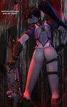 10:16 1girl 3d 3d_(artwork) ass black_gloves female_focus gloves gun legs long_hair long_legs looking_away no_pants overwatch partially_clothed patreon patreon_username ponytail pussy rain red_light roosterart solo_female solo_focus standing subscribestar subscribestar_username torn_clothes video_game video_game_character video_game_franchise widowmaker