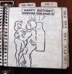 1972_(year) astronaut breasts cartoon clothed_male_nude_female embrace fred_haise hetero humor moon nasa space vintage