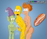3boys anal bart_simpson crossover futurama ht_artworks male male_only nude penis philip_j._fry tagme the_simpsons yaoi