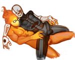 2boys 2d 2d_(artwork) animated_skeleton bottom_gaster duo ectobody fire_elemental gaster gaster_(undertale) gay grillby grillby_(undertale) grillster male male/male male_only naked nude orange_body penis seme_grillby simple_background skeleton testicles top_grillby uke_gaster undertale undertale_(series) video_games white_background yaoi