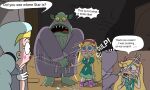 1boy 1girl after_fellatio blonde_hair blue_eyes blue_hair buff_frog cum cum_on_face fellatio monster_sex moon_butterfly mother_&amp;_daughter penis star_butterfly star_vs_the_forces_of_evil