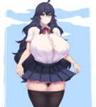  1girl alternate_breast_size ass big_breasts black_hair blue_eyes blue_hair breasts bursting_breasts clothed_female crazy_eyes creatures_(company) curvy erect_nipples female female_focus female_only flashing game_freak hairband hands_up hex_maniac_(pokemon) high_res high_resolution huge_breasts humans_of_pokemon large_ass long_dress long_hair long_sleeves looking_at_viewer looking_back mask metal_owl nintendo nipples nipples_visible_through_clothing no_bra no_panties npc_trainer nude occult_maniac_(pokemon) open_mouth pokemon pokemon_(anime) pokemon_(game) pokemon_omega_ruby_&amp;_alpha_sapphire pokemon_oras pokemon_rse pokemon_ruby_sapphire_&amp;_emerald pokemon_trainer pokemon_xy pubic_hair purple_eyes purple_hair shirt skirt skirt_lift smile solo_female solo_focus spiral_eyes straining_buttons thick_thighs thighs two-tone_hair wide_hips 