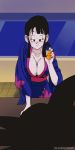  blush breasts chichi cleavage clothed dragon_ball dragon_ball_z kimono tagme 