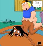  anal breasts chris_griffin dark-skinned_female dark_skin family_guy interracial luberne nipples roberta_tubbs the_cleveland_show 
