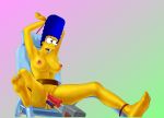  blue_hair hair marge_simpson tagme the_simpsons yellow_skin 