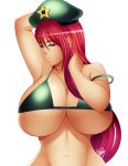 1girl big_breasts bikini breasts female_only hong_meiling huge_breasts jassycoco swimsuit touhou upper_body